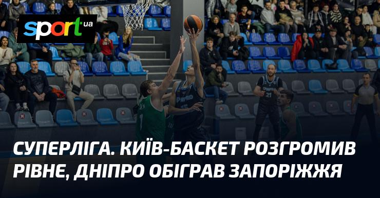 Суперліга. Київ-Баскет здобув переконливу перемогу над командою Рівне, тоді як Дніпро святкував успіх у матчі проти Запоріжжя.