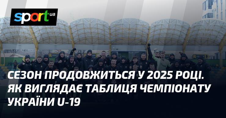 Сезон триватиме у 2025 році. Яким чином виглядає таблиця чемпіонату України серед команд U-19?