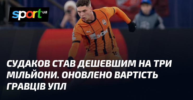 Ціна на Судакова знизилася на три мільйони. Відкориговано вартість футболістів УПЛ.