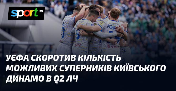 УЄФА зменшив число потенційних суперників для київського Динамо в другому кваліфікаційному раунді Ліги чемпіонів.