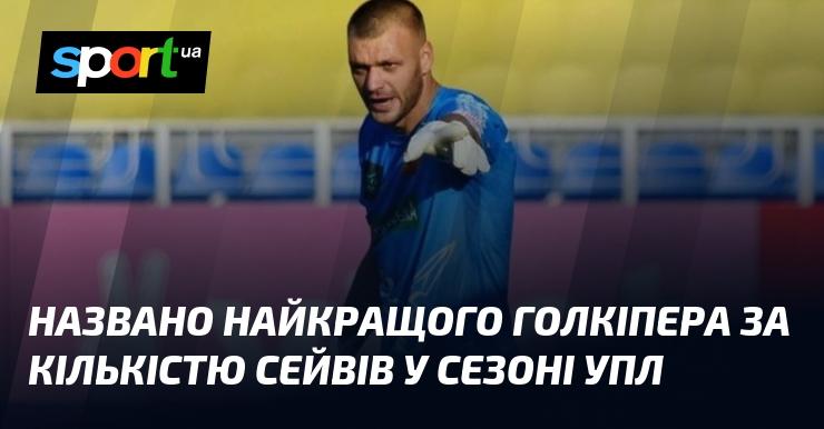 Визначено найкращого воротаря за кількістю відбитих ударів у сезоні Української Прем'єр-ліги.