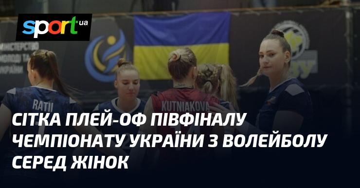Сітка плей-оф півфіналу чемпіонату України з волейболу серед жіночих команд.